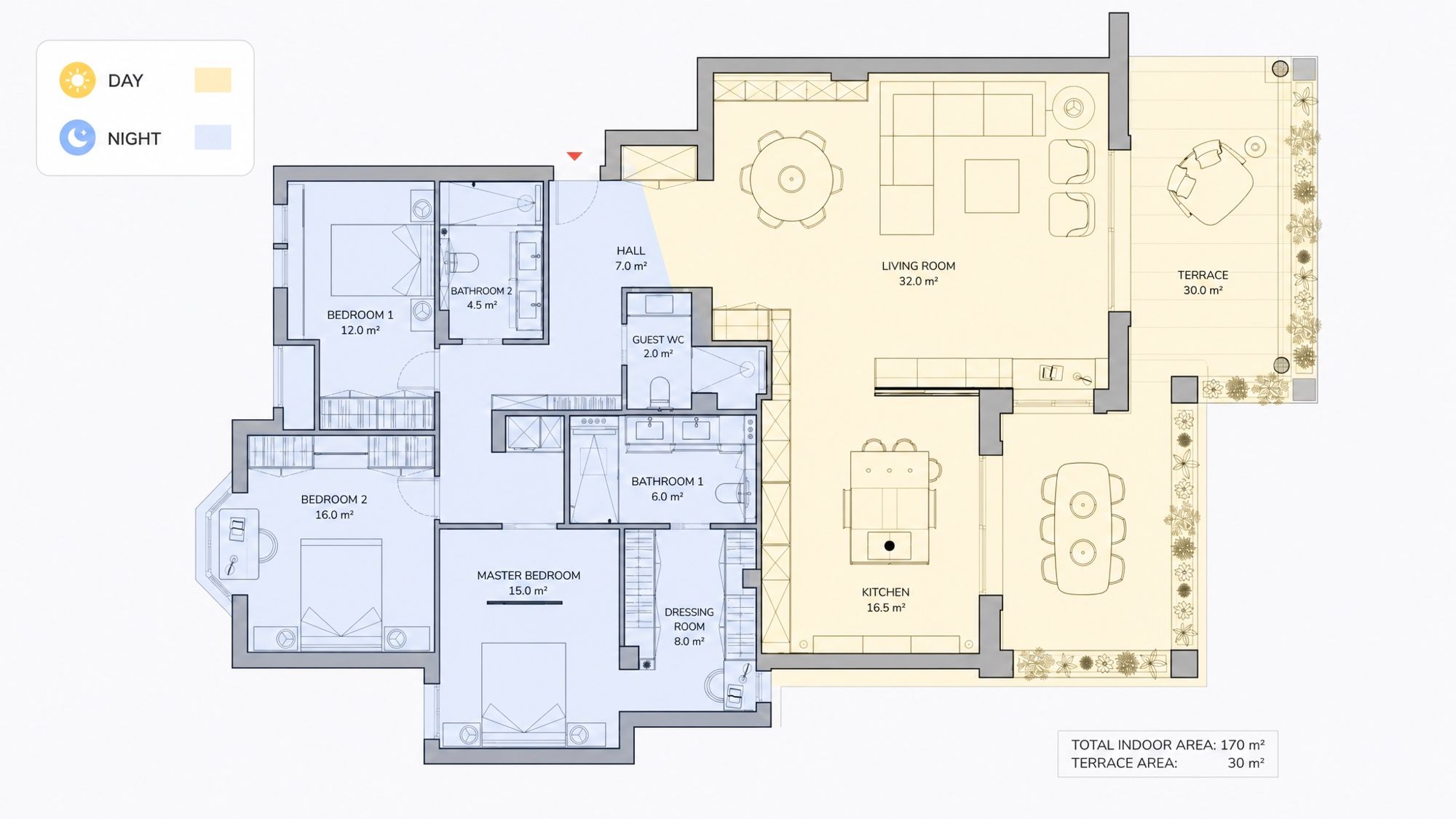 Floor plan of The Pearl of Monte Paraíso