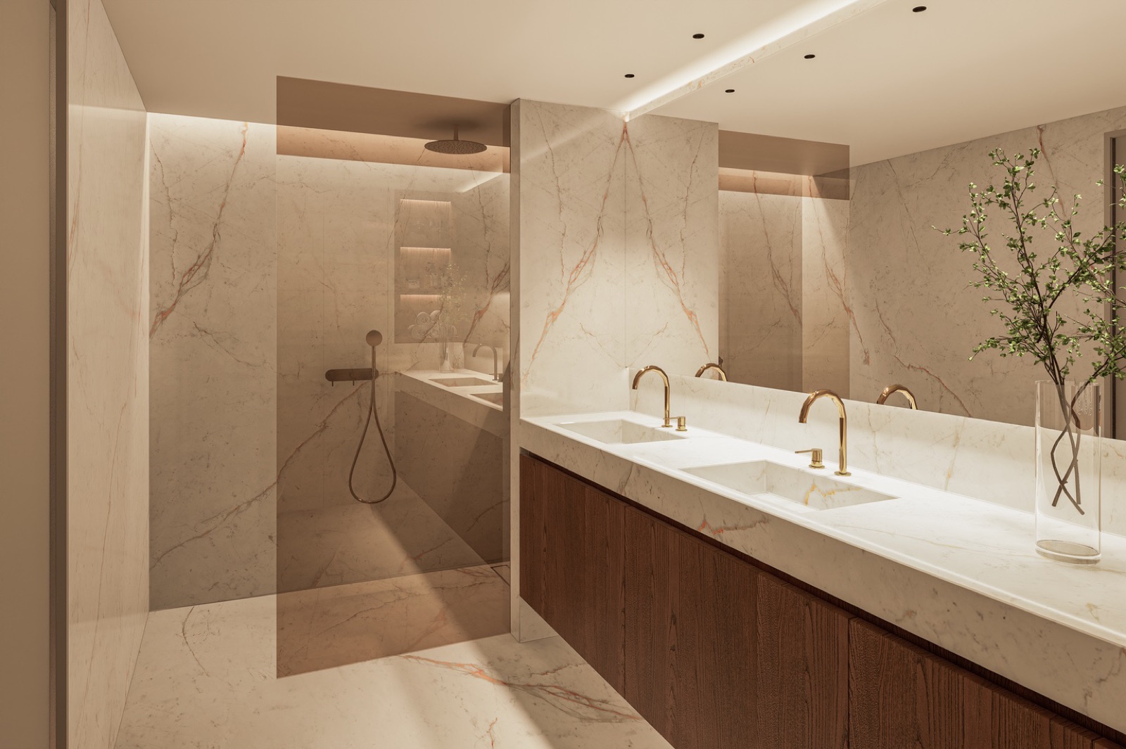 Master bath with walk-in shower